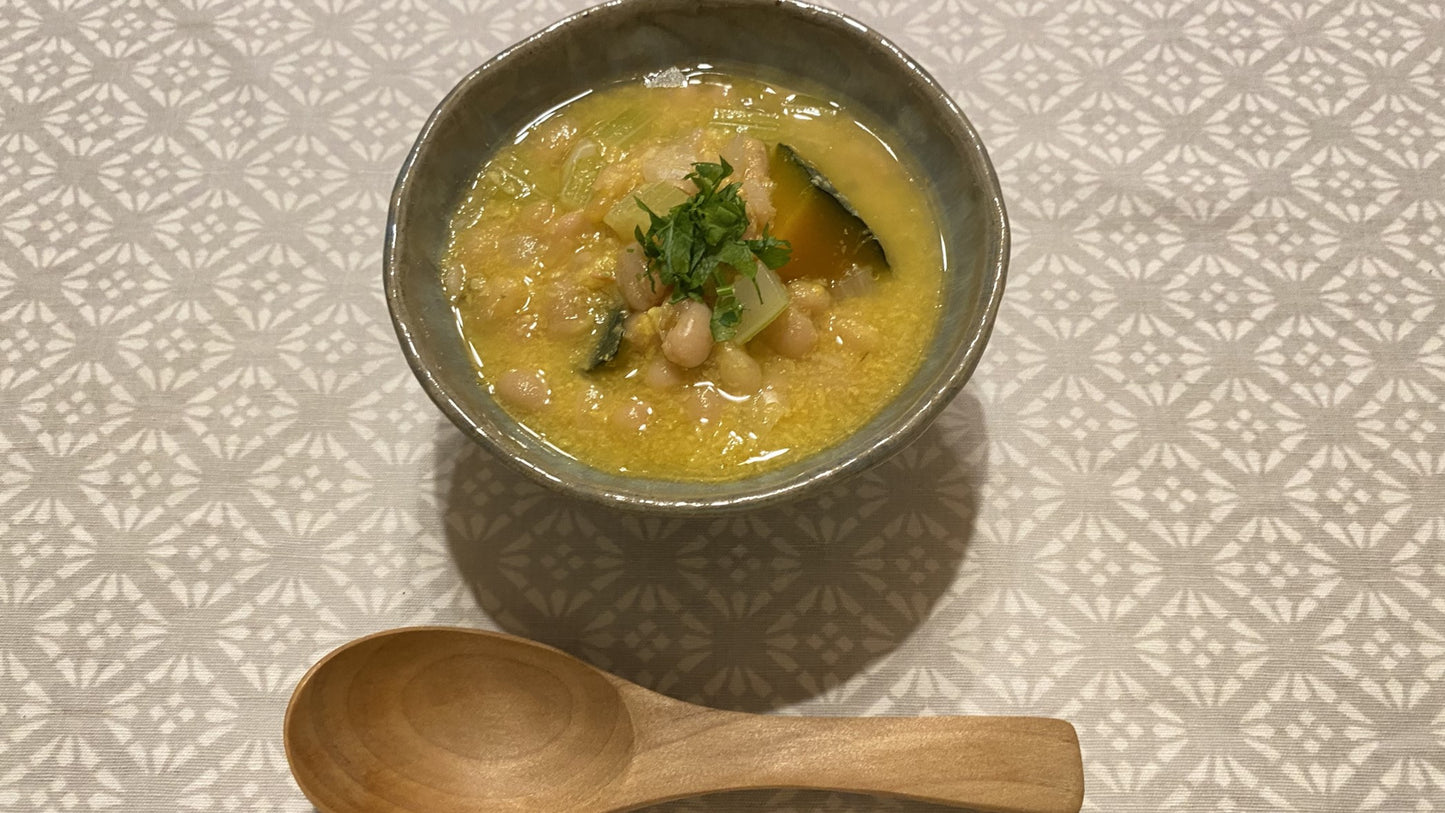 Fresh Corn, Squash and Bean Soup